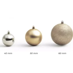 Confezione di 30 palline di Natale assortite New Alpine Perla