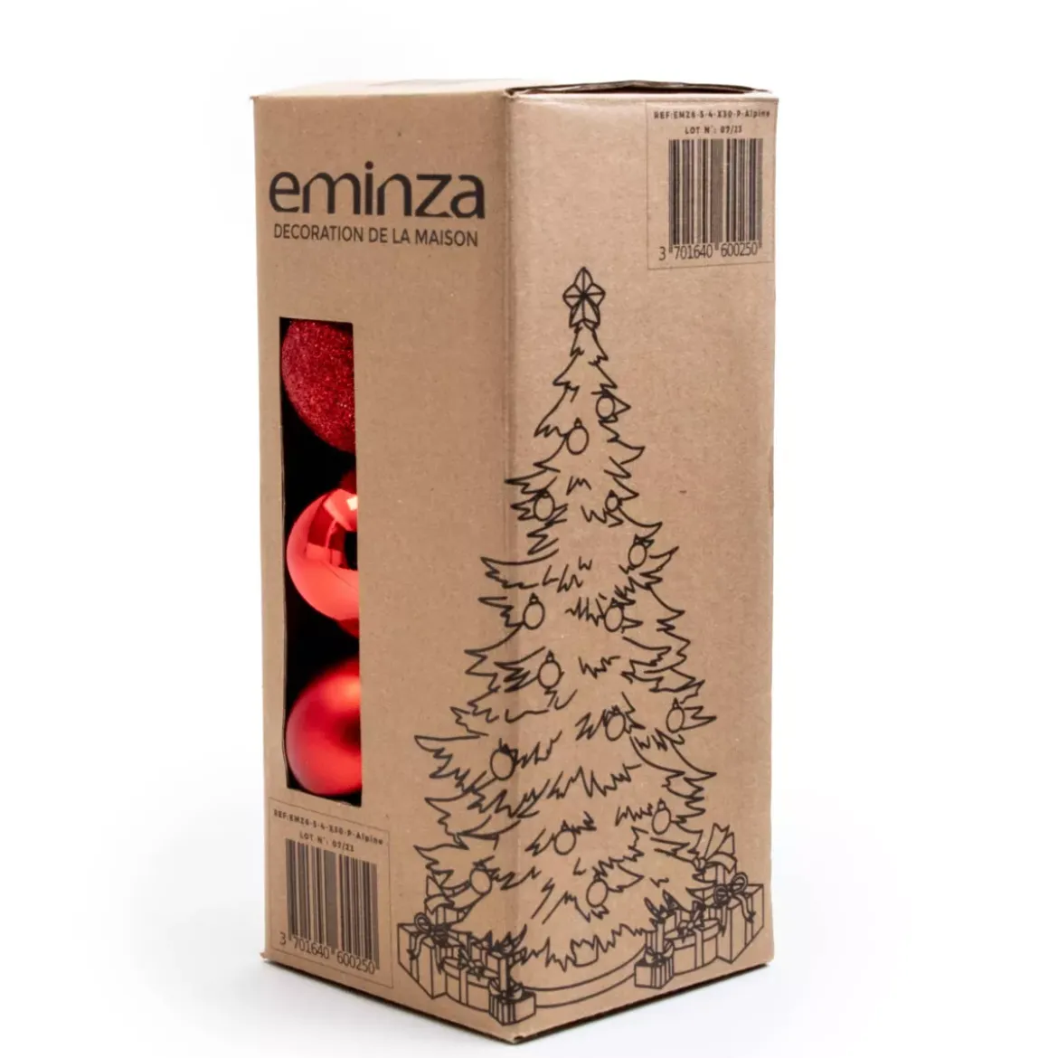 Confezione di 30 palline di Natale assortite New Alpine Rosso