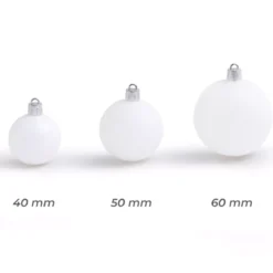 Confezione di 30 palline di Natale assortite New Alpine Bianco