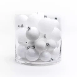 Confezione di 30 palline di Natale assortite New Alpine Bianco