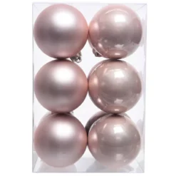Confezione di 12 palline di Natale (D60 mm) Alpine Rosa cipria