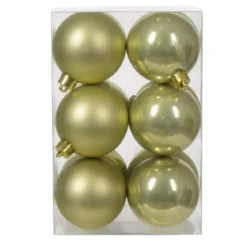 Confezione di 12 palline di Natale (D60 mm) Alpine Pistacchio