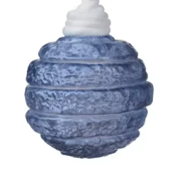 Confezione di 3 palline di Natale (D80 mm) vetro Silva Blu notte