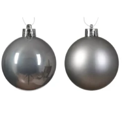 Confezione di 12 palline di Natale (D60 mm) Alpine Grigo marmo