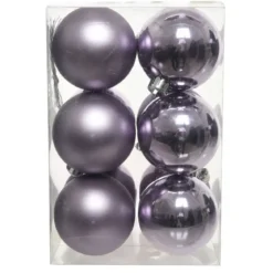 Confezione di 12 palline di Natale (D60 mm) Alpine Lilla