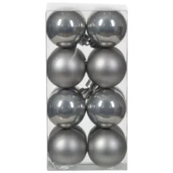 Confezione di 16 palline di Natale (D40 mm) Alpine Grigo marmo