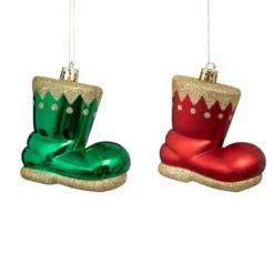 Confezione di 4 stivali Giochi di neve Rosso e Verde