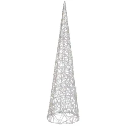 Cono luminoso a batteria 30 micro LED (H60 cm) Scintille Bianco caldo
