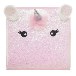 Contenitore portaoggetti bambini (29 x 29 cm) Unicorno Rosa