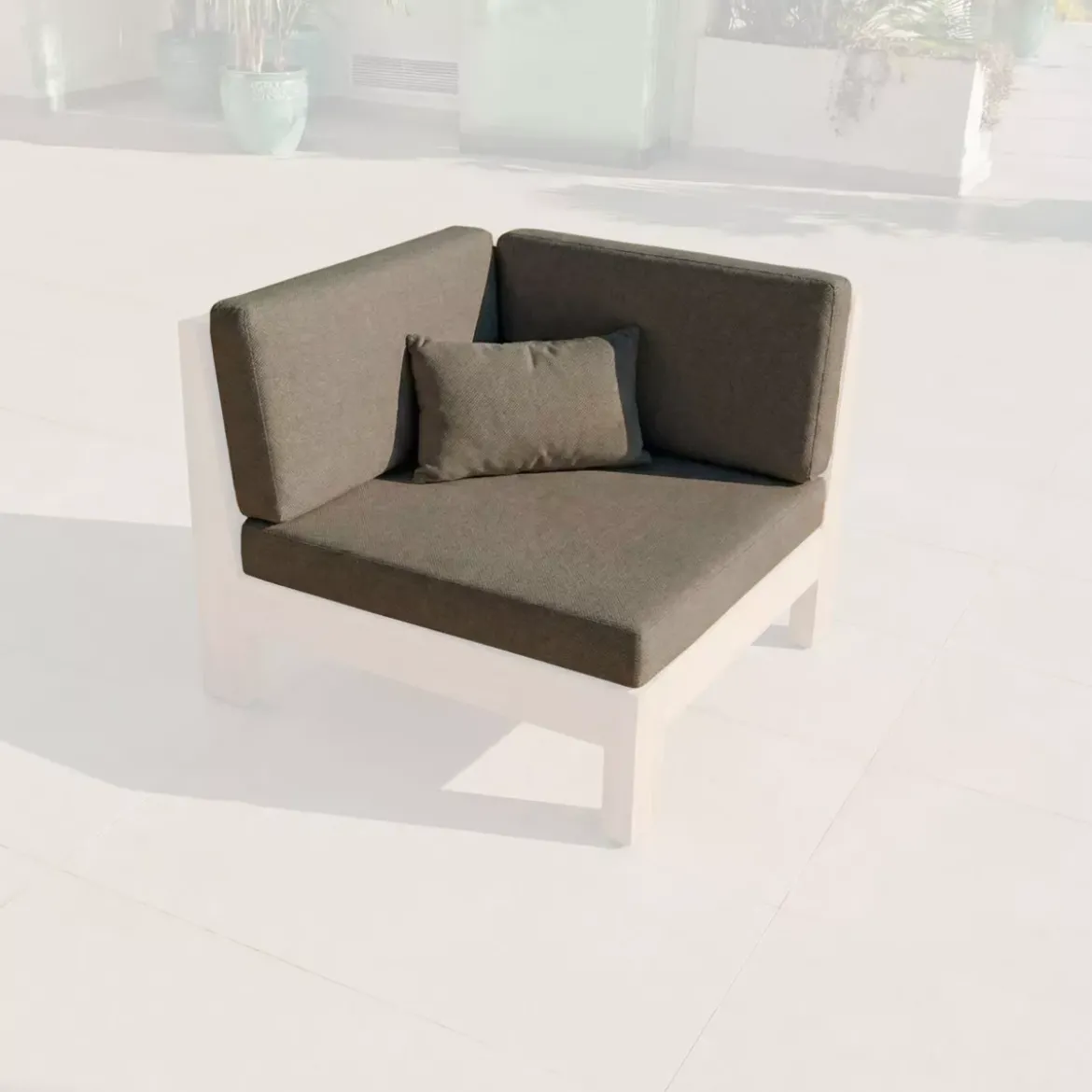 Coperture di cuscino di ricambio per Poltrona angolare Bornéo Grigio chiaro