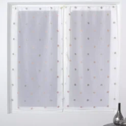 Coppia di tende trasparenti (60 x 120 cm) Smarties Grigio