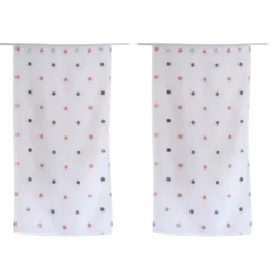 Coppia di tende trasparenti (60 x 120 cm) Smarties Grigio