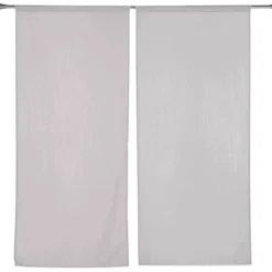 Coppia di tende trasparenti (60 x 140 cm) Etamine givrée Grigio chiaro