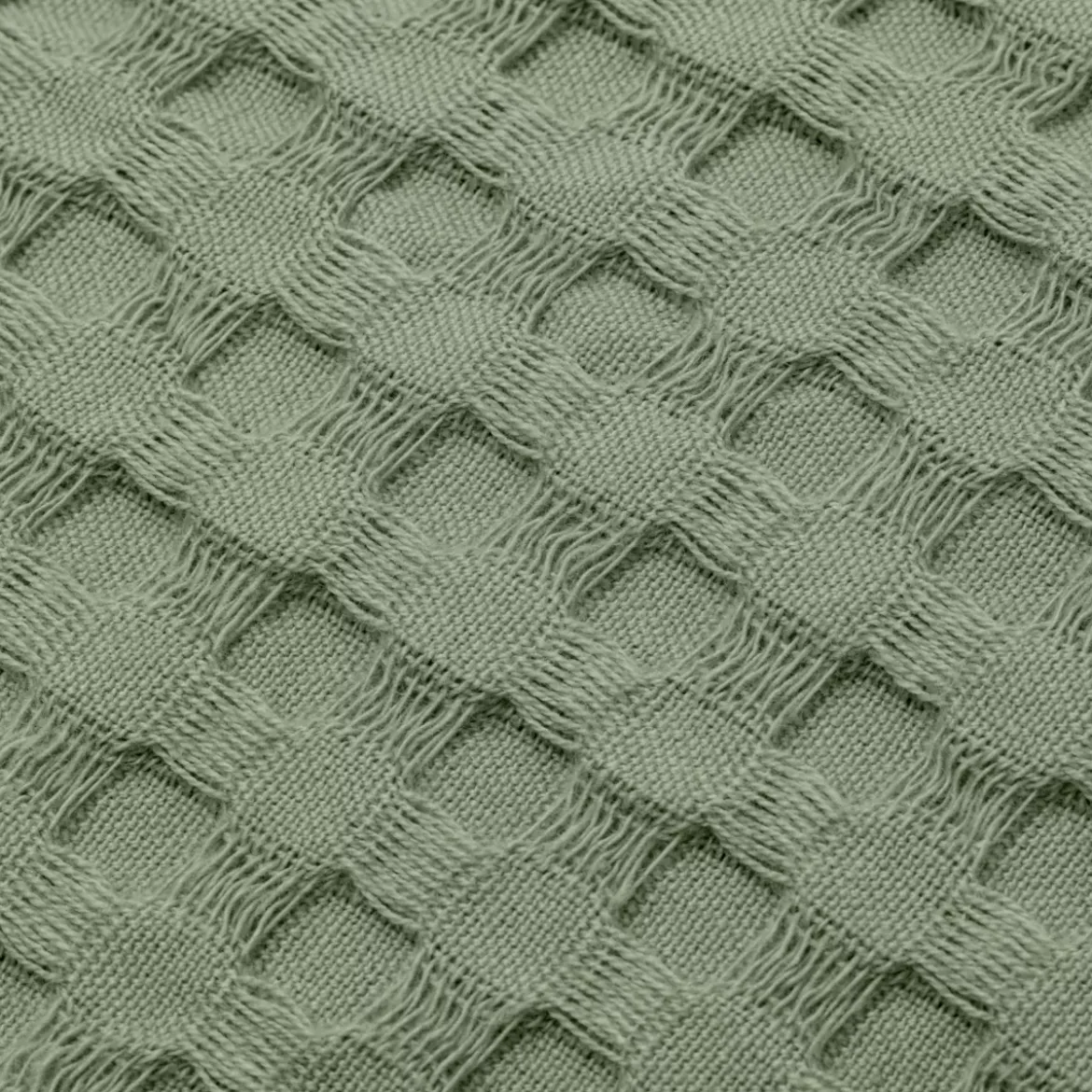 Copriletto cotone nido d'ape (220 x 250 cm) Maya Verde rosmarino