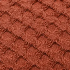 Copriletto cotone nido d'ape (180 x 220 cm) Maya Terracotta
