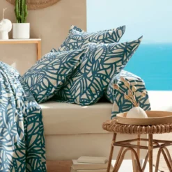 Copripiumino cotone lavato (260 x 240 cm) Serena Blu