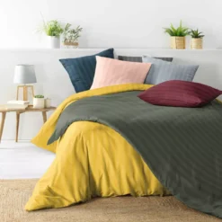 Copripiumino e due federe microfibra (240 x 220 cm) Cleo Nero