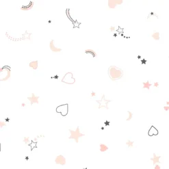 Copripiumino e una federa cotone (140 x 200 cm) Gatto Rosa
