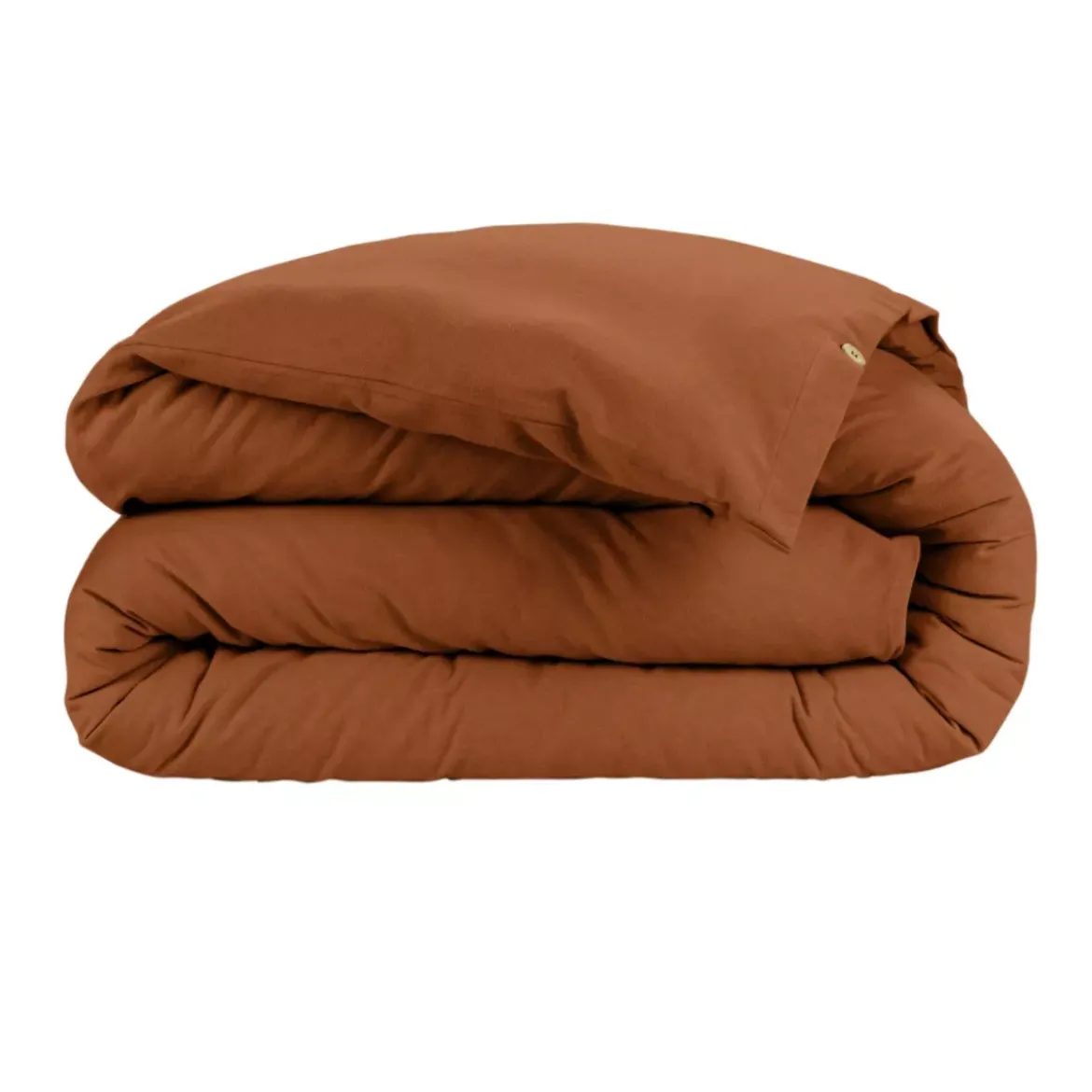 Copripiumino flanella di cotone (260 x 240 cm) Nina Terracotta