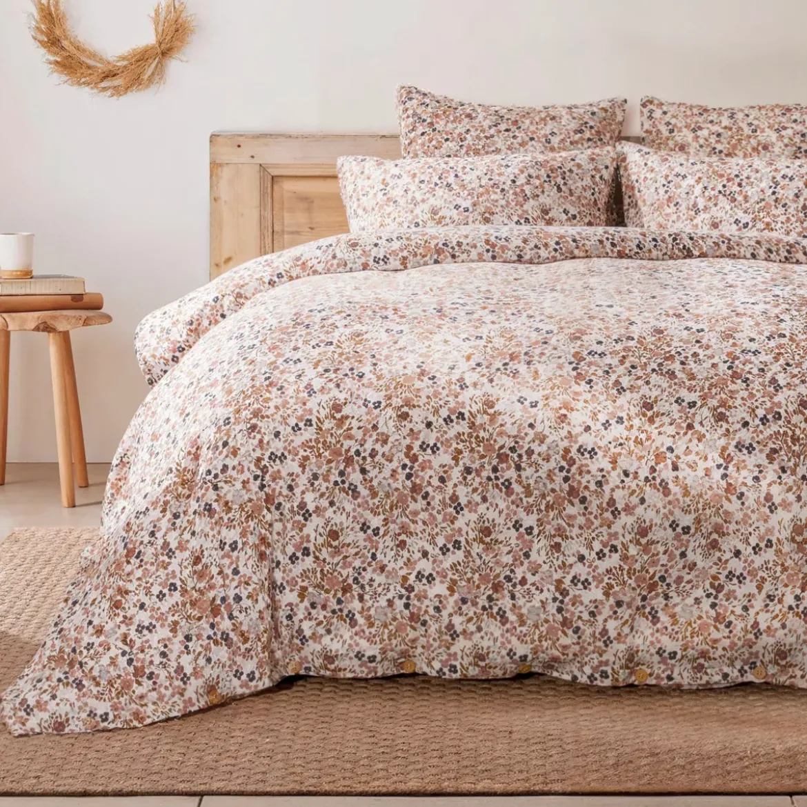 Copripiumino garza di cotone (260 cm) Capucine Multicolore