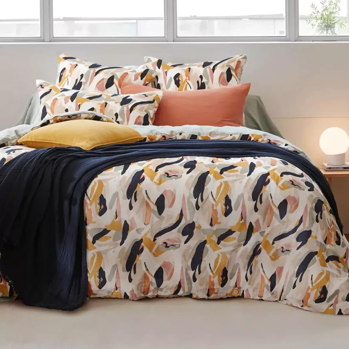 Copripiumino garza di cotone (240 x 220 cm) Mathilda Multicolore