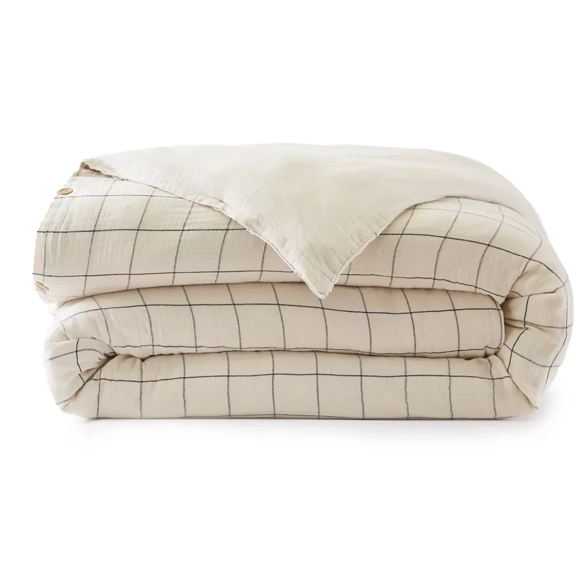 Copripiumino garza di cotone (240 x 220 cm) Gaïa Match Beige pampa