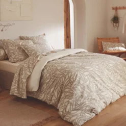 Copripiumino in cotone lavato (240 x 220 cm) Séréna Beige