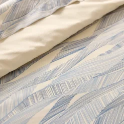 Copripiumino in cotone lavato (240 x 220 cm) Onde Blu