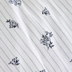 Copripiumino in garza di cotone reversibile (200 x 200 cm) Gaïa Iris Blu