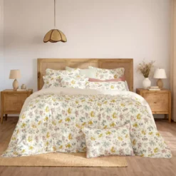 Copripiumino in garza di cotone reversibile (240 x 220 cm) Gaïa Aquarelle Multicolore