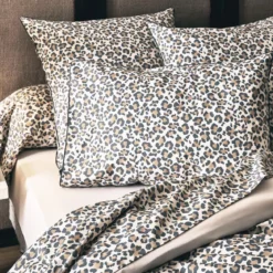 Copripiumino in percalle di cotone (260 x 240 cm) Leopardo Beige