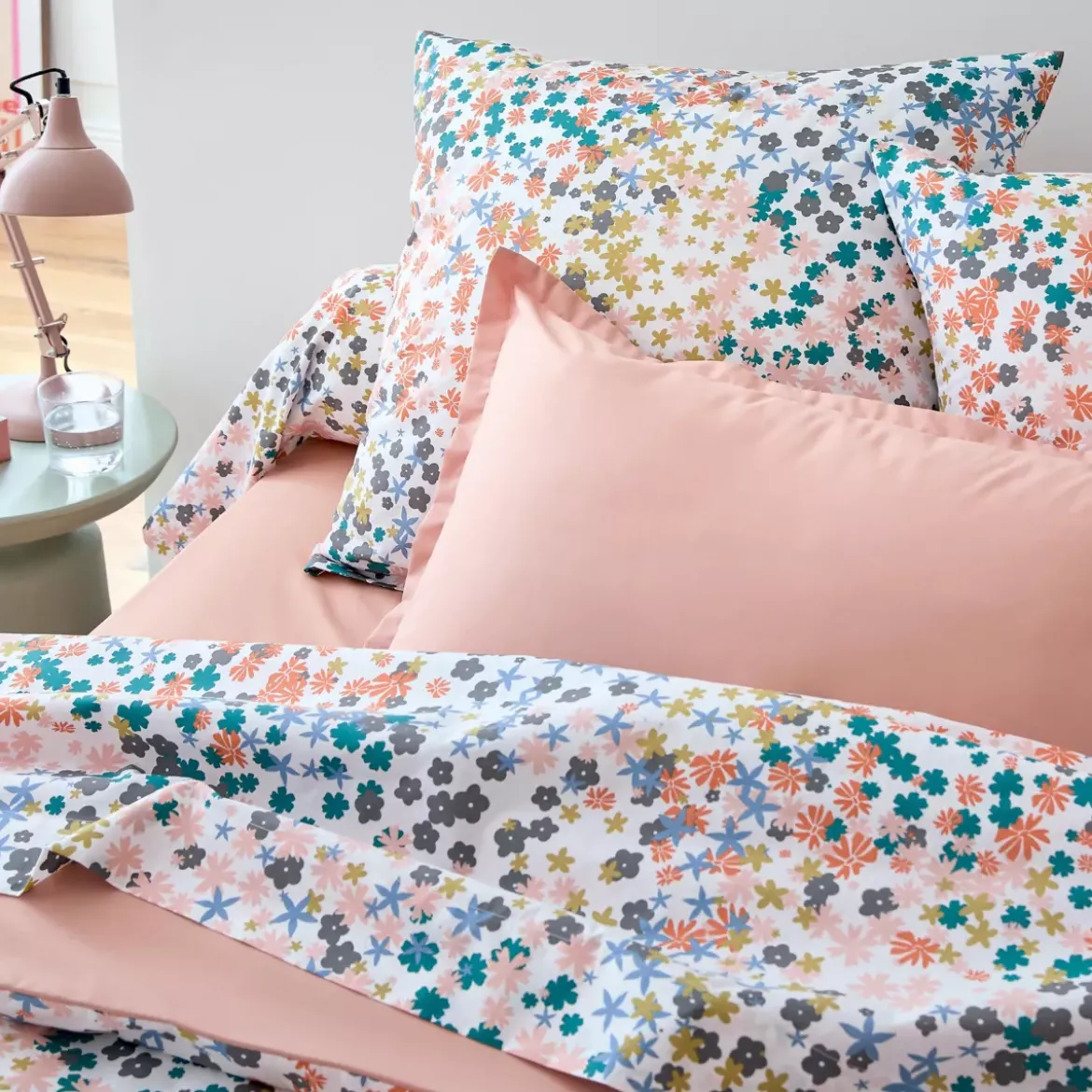 Copripiumino in percalle di cotone (280 x 240 cm) Lolita Multicolore