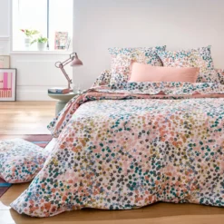 Copripiumino in percalle di cotone (300 x 240 cm) Lolita Multicolore