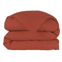 Copripiumino in percalle di cotone (280 x 240 cm) Cali Terracotta