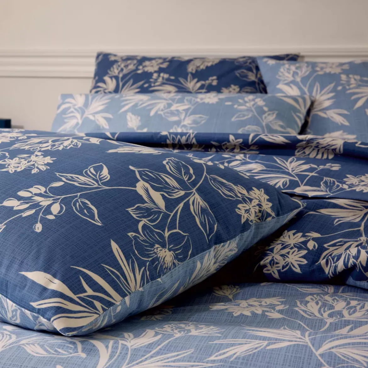 Copripiumino in percalle di cotone (280 x 240 cm) Eloïse Blu
