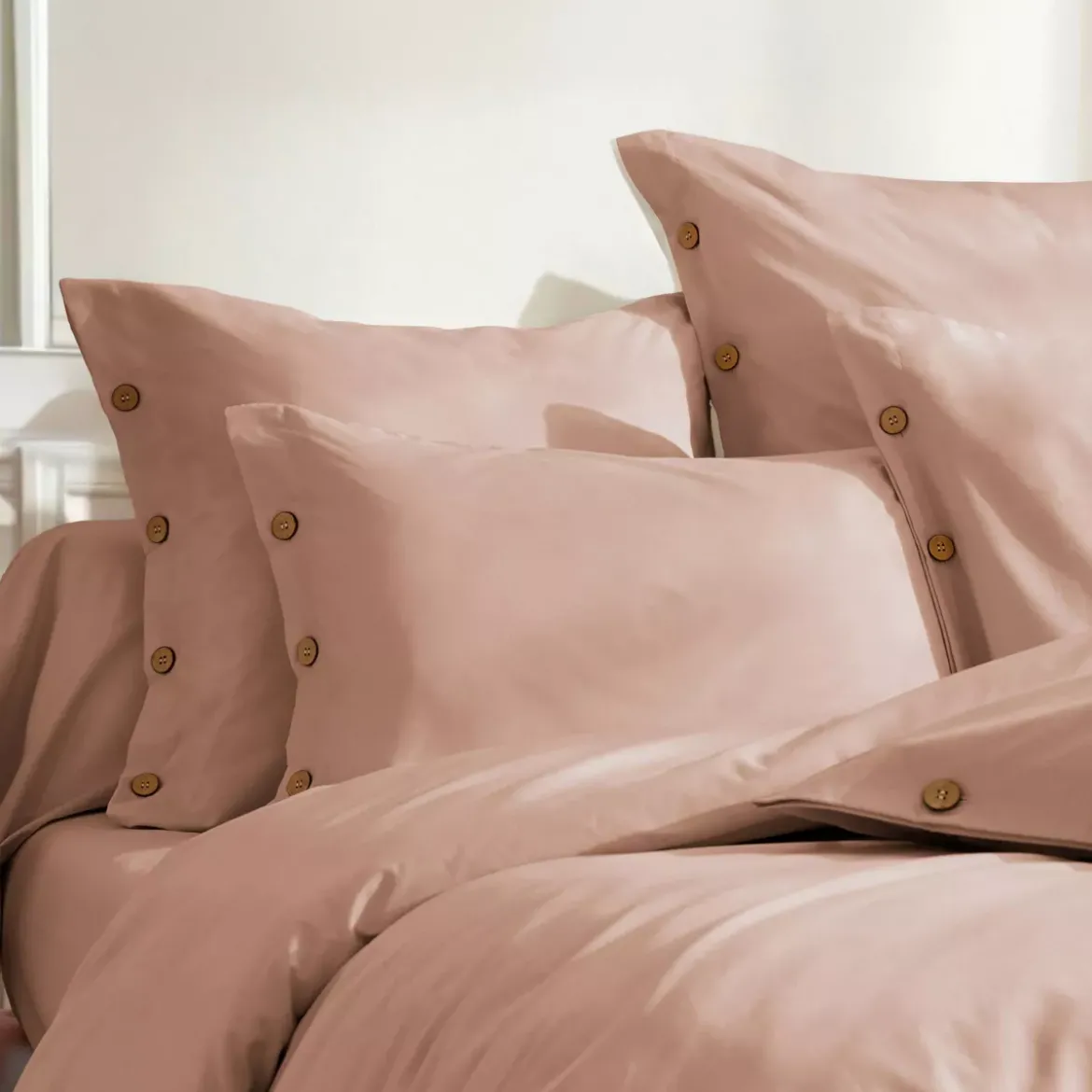 Copripiumino in percalle di cotone (140 x 200 cm) Diane Rose blush