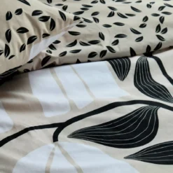 Copripiumino in percalle di cotone (240 x 220 cm) Joyna Beige
