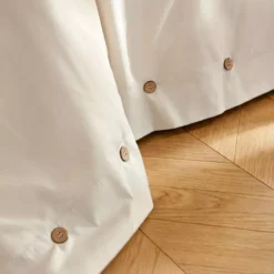 Copripiumino in percalle di cotone (260 x 240 cm) Diane Beige