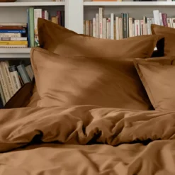 Copripiumino in percalle di cotone (240 x 220 cm) Cali Camel
