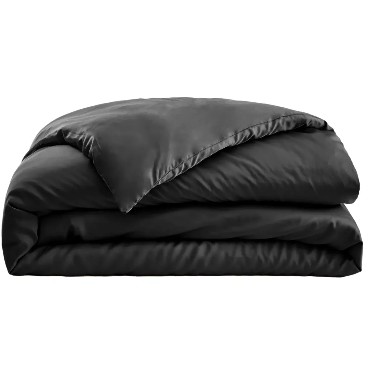 Copripiumino in raso di bambù (240 x 220 cm) Sienna Nero