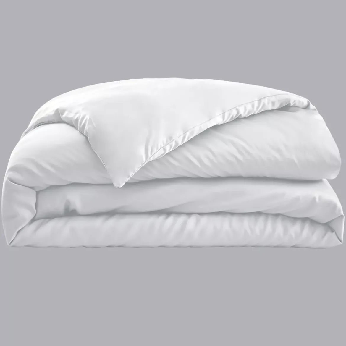 Copripiumino in raso di bambù (240 x 220 cm) Sienna Bianco