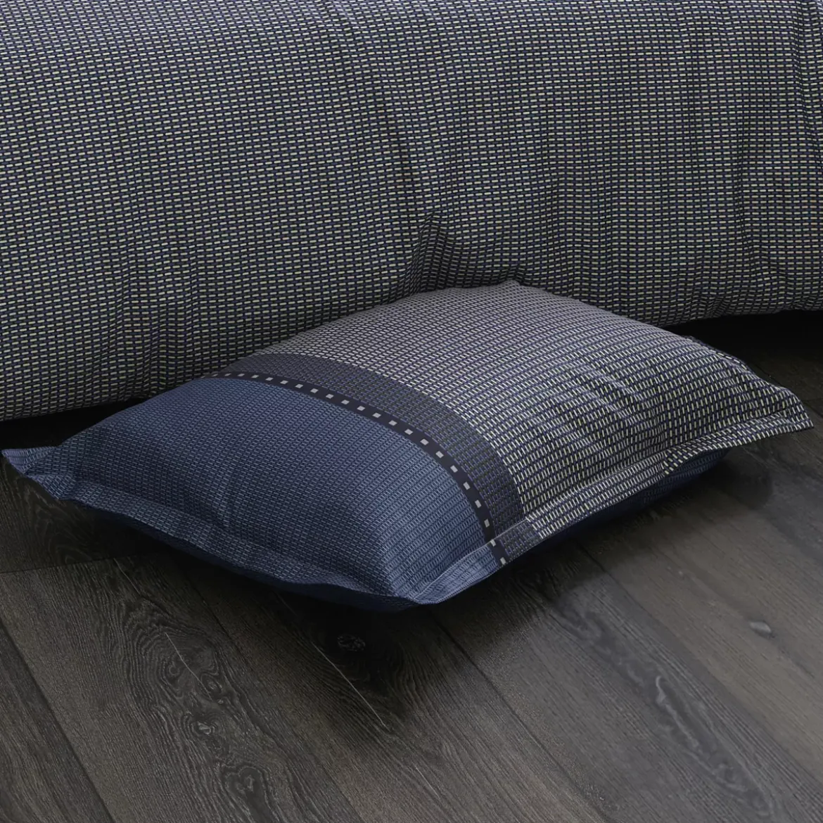 Copripiumino in raso di cotone (260 x 240 cm) Enzo Blu