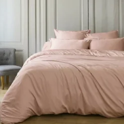 Copripiumino in satin di bambù (240 x 220 cm) Sienna Rosa blush