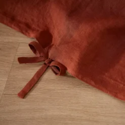 Copripiumino lino lavato (240 cm) Louise Terracotta