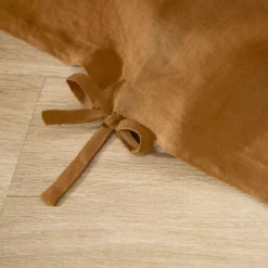Copripiumino lino lavato (260 cm) Louise Caramello