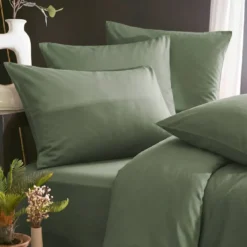 Copripiumino lyocell Tencel™ lavato (260 x 240 cm) Olivia Verde rosmarino