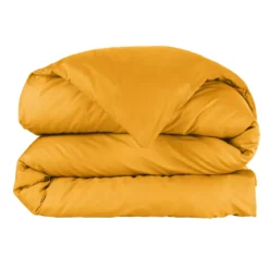 Copripiumino percalle di cotone (240 cm) Cali Giallo senape
