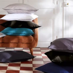 Copripiumino percalle di cotone (140 cm) Cali Nero
