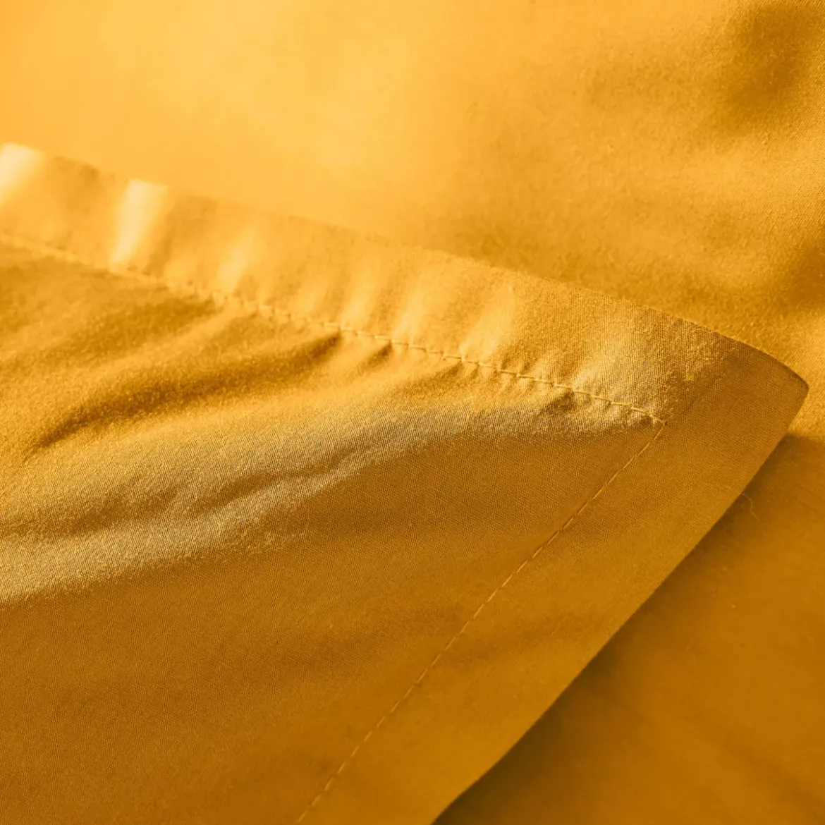 Copripiumino percalle di cotone (200 cm) Cali Giallo senape