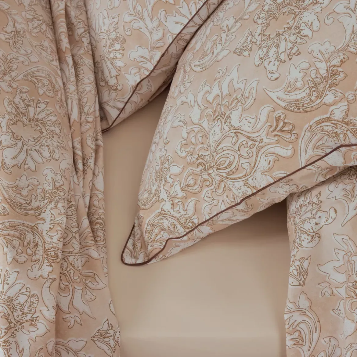 Copripiumino percalle di cotone (300 x 240 cm) Palazzo Beige